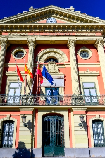 Vertical View of Facade in Government Building Murcia