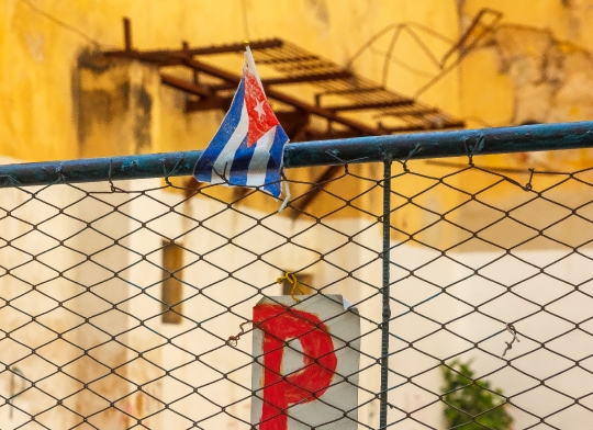 Weathered Cuban Flag