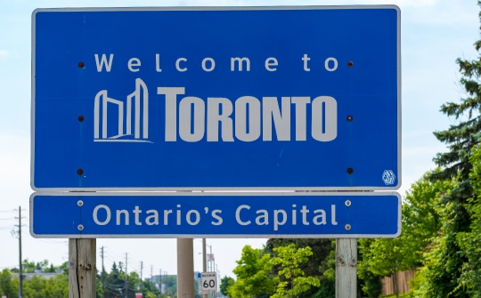 Welcome to Toronto sign, Canada