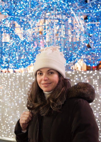 Woman by Downtown Christmas Tree