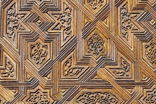 Wooden Decorative Pattern in Alhambra