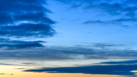 Yellow and blue colors in a morning sky