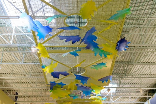 Yellow Blue Ceiling Ornament