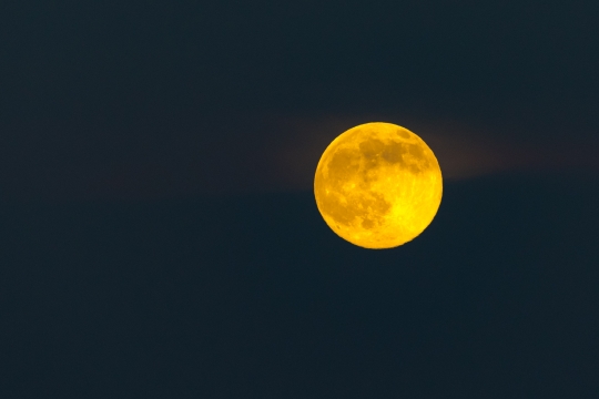 Yellow solstice moon